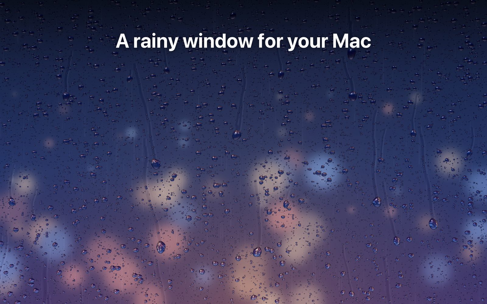 Rain on a city-lights wallpaper